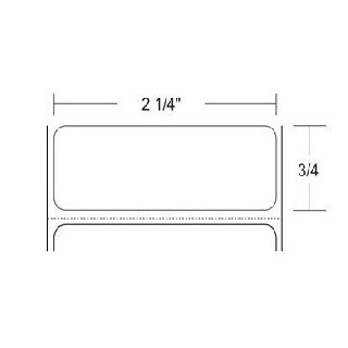 Zebra 10009524 Etiquetas 2.25" x 0.75" Z-SELECT 4000T