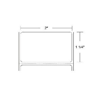 10003860 - Zebra Etiquetas 2" x 1.25" 8000T CLING Blanco