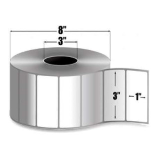 10000303 - Zebra 3" x 1" Z-PERFORM 1000D Rollos de Etiquetas