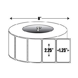 10000297 - Zebra Etiquetas 2.25" x 1.25" Z-PERFORM 2000D