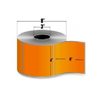 10006208-4 - Zebra Etiquetas 4" x 6" Z-PERFORM 2000T NARANJA