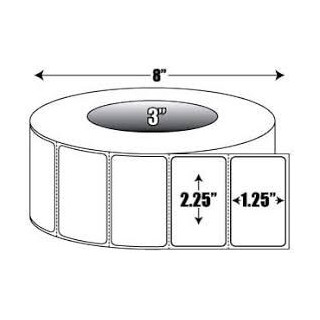 10002635 - Zebra 2.25" x 1.25" Z-SELECT 4000D Rollo de Etiquetas