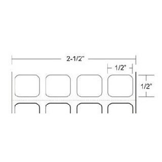 10011971 - Zebra Etiquetas 0.50" x 0.50" Z-ULTIMATE 2000T