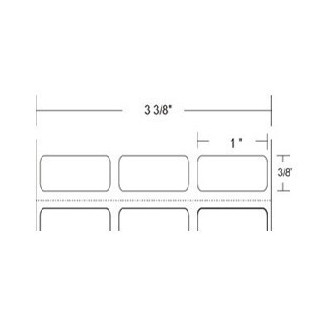 10011976 - Zebra Etiquetas 1" x 0.375" Z-ULTIMATE 2000T