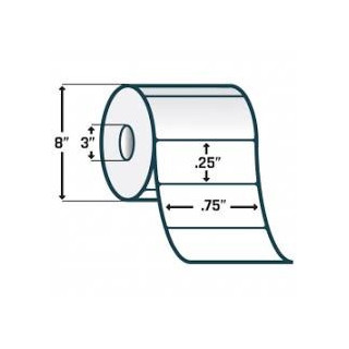 10011986 - Zebra Etiquetas 0.75" x 0.25" POLYPRO 3000T