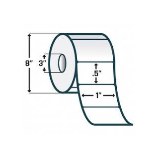 10011987 - Zebra Etiquetas 1" x 0.50" POLYPRO 3000T