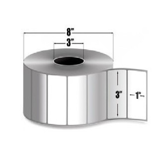 Rollo 10011990 - Zebra Etiquetas 3" x 1" POLYPRO 3000T