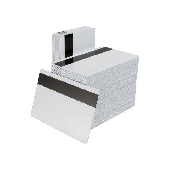TARJETAS DE PVC BLANCAS CON BANDA MAGNETICA HICO CR80.30